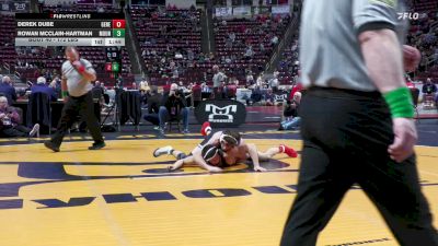 172 lbs Preliminaries - Derek Dube, General McLane vs Rowan McClain-Hartman, Mount Union