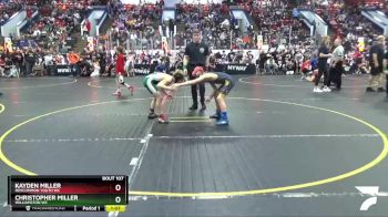 95 lbs Cons. Round 5 - Kayden Miller, Roscommon Youth WC vs Christopher Miller, Williamston WC