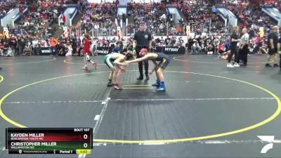 95 lbs Cons. Round 5 - Kayden Miller, Roscommon Youth WC vs Christopher Miller, Williamston WC