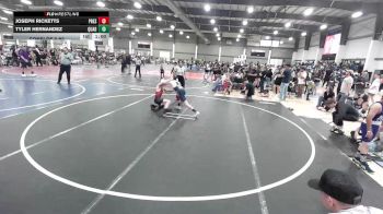 98 lbs Consi Of 8 #2 - Joseph Ricketts, Prescott Valley Bighorns vs Tyler Hernandez, Quad City Warriors