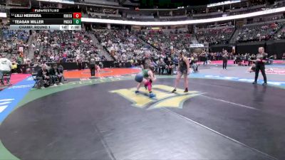 G130-5A Champ. Round 1 - Teagan Miller, Pine Creek Girls vs Lilli Herrera, Roosevelt High School Girls