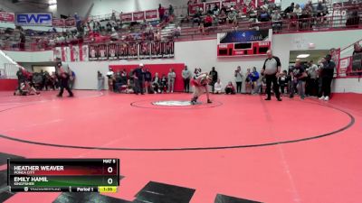 89 lbs Semifinal - Emily Hamil, KINGFISHER vs Heather Weaver, PONCA CITY