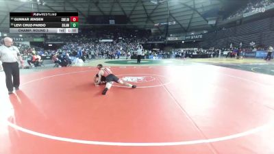 Boys 3A 150 lbs Champ. Round 2 - Levi Cruz-Pardo, Silas vs Gunnar Jensen, Shelton