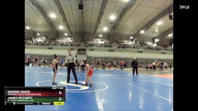 65B Quarterfinal - Zayden White, Hannibal Youth Wrestling Club vs James McCarty, JC Youth Wrestling Club