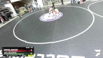 100 lbs Semifinal - Samuel Sanchez, Rough House Wrestling vs Niko Selianitis, El Camino SSF High School Wrestling