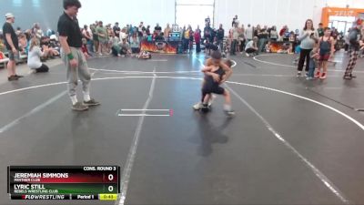 55 lbs Cons. Round 3 - Lyric Still, Rebels Wrestling Club vs Jeremiah Simmons, Panther Club