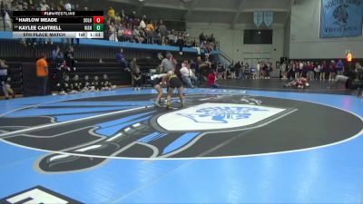 115 lbs 5th Place Match - Kaylee Cantrell, Vinton-Shellsburg vs Harlow Meade, Solon