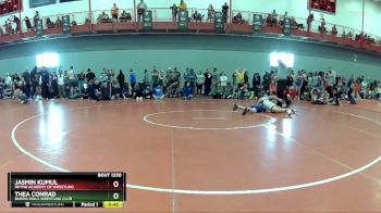 102 lbs Quarterfinal - Jasmin Kumul, Rhyno Academy Of Wrestling vs Thea Conrad, Burris Owls Wrestling Club