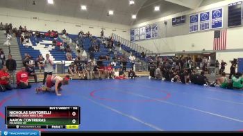 132 lbs Cons. Round 5 - Nicholas Santorelli, Redondo Union Wrestling vs Aaron Contreras, Pounders WC