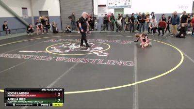 69 lbs 2nd Place Match - Xochi Larsen, Pioneer Grappling Academy vs Amelia Ries, Soldotna Whalers Wrestling Club