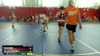 173-174 lbs Round 1 - Tyce Faber, Brainerd Warriors vs William Whitaker, Iowa Grant/Highland