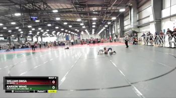 60 lbs Rd# 2 10:30am Friday - Karson Waag, Oklahoma Outlaws Red vs William Diksa, PA White