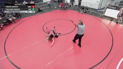 144 lbs Cons. Round 4 - William Creech, Laguna Hills High School vs Micah Garcia, Rough House Wrestling Club