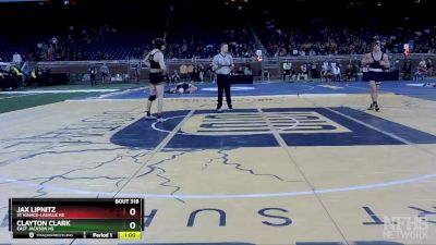 D4-157 lbs Cons. Round 3 - Jax Lipnitz, St Ignace-LaSalle HS vs Clayton Clark, East Jackson HS