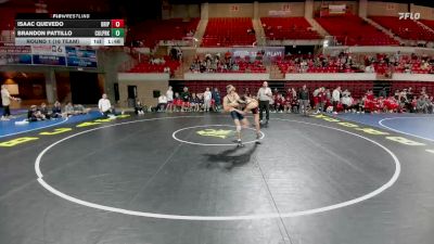 126 lbs Round 1 (16 Team) - Brandon Pattillo, Conroe Woodlands College Park vs Isaac Quevedo, Dripping Springs