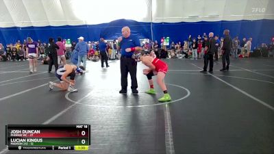 130 lbs Finals (2 Team) - Lucian Kingus, Madison 212 vs Josh Duncan, Phoenix WC