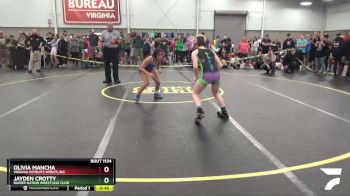 98-100 lbs Round 3 - Olivia Mancha, Virginia Patriots Wrestling vs Jayden Crotty, Raider Nation Wrestling Club