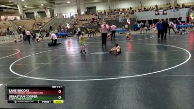 50 lbs Quarterfinal - Lane Brooks, Clinton Dragon Youth Wrestling vs Sebastian Cooper, Rabbit Wrestling Club