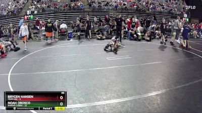 85 lbs Quarterfinals (8 Team) - Noah Orosco, Kansas Cobra vs Brycen Hansen, Team USA