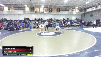 175 lbs Champ. Round 2 - Ryan Zendejas, El Toro vs Luke Marton, La Mirada