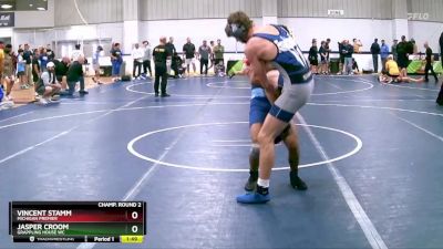 130 lbs Champ. Round 2 - Vincent Stamm, Michigan Premier vs Jasper Croom, Grappling House WC