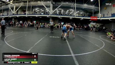 130 lbs Round 3 (8 Team) - Mason Johnson, U2 Uprising Blue vs Lucas Gandy, Kraken