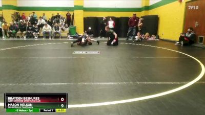 65/70 Round 1 - Mason Nelson, Summerville Takedown vs Brayden Beshures, West Wateree Wrestling Club