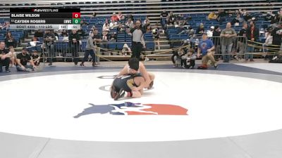 110 lbs Cons. Rd Of 16 - Blaise Wilson vs Cayden Rogers, Lincoln-Way Wrestling Club