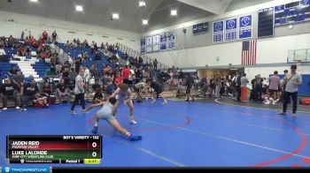 132 lbs Cons. Round 4 - Luke LaLonde, Surf City Wrestling Club vs Jaden Reid, Fountain Valley