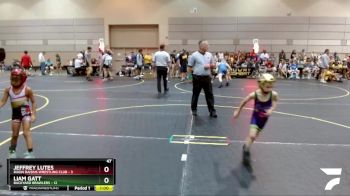 47 lbs Round 3 (6 Team) - Jeffrey Lutes, Ragin Raisins Wrestling Club vs Liam Gatt, Backyard Brawlers