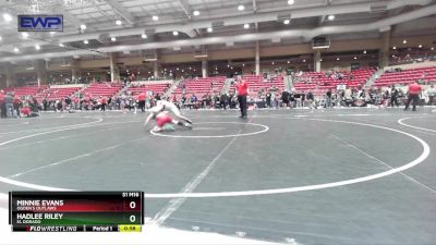 90 lbs 5th Place Match - Hadlee Riley, El Dorado vs Minnie Evans, Ogden`s Outlaws