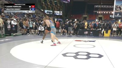157 lbs Cons. Sub-rd Of 32 - Lazaro Torralba, Maryland vs Braxton Winkey, Iowa
