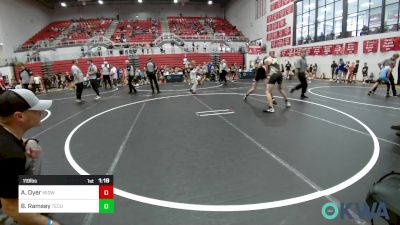 119 lbs Rr Rnd 1 - Ayden Dyer, Midwest City Bombers Youth Wrestling Club vs Brycin Ramsey, Tecumseh Takedown Club