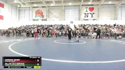 65 lbs Cons. Semi - Dillon (dj) Gervasi, Carmel Youth Wrestling Club vs Jamison Henry, Club Not Listed