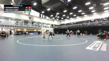 184 lbs 9th Place Match - Emiliano Flores, East Los Angeles College vs Leonardo Merlo, Moorpark College