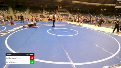 112 lbs Rr Rnd 1 - Aiden Harbaugh, Black Fox Wrestling Club vs Mia Waite, Tulsa Blue T Panthers