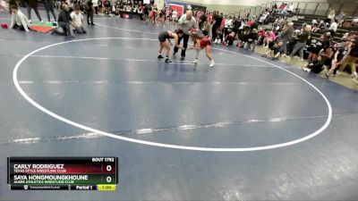 100 lbs Cons. Round 4 - Carly Rodriguez, Texas Style Wrestling Club vs Saya Hongmoungkhoune, Alber Athletics Wrestling Club