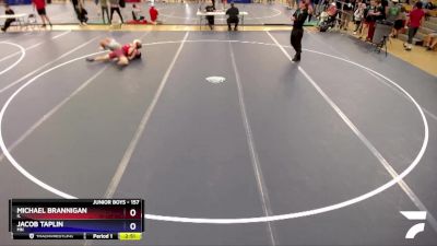 157 lbs Cons. Round 4 - Michael Brannigan, IL vs Jacob Taplin, MN