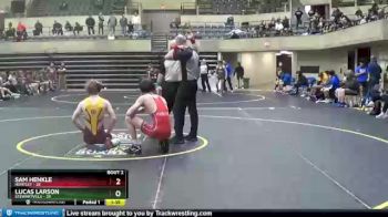 132 lbs Quarterfinals (8 Team) - Lucas Larson, Stewartville vs Sam Henkle, Huntley