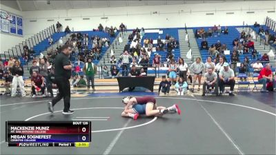 117 lbs Semifinal - Mackenzie Muniz, Mt. San Antonio College vs Megan Sognefest, Cerritos College