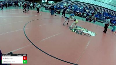 14U Boys - 75 lbs Cons. Round 3 - Colton Stephens, Bad Karma Wrestling Club vs Noah Shultz, Pennsylvania