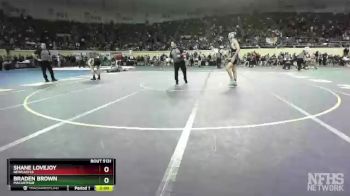 5A-165 lbs Semifinal - Braden Brown, MacArthur vs SHANE LOVEJOY, Newcastle