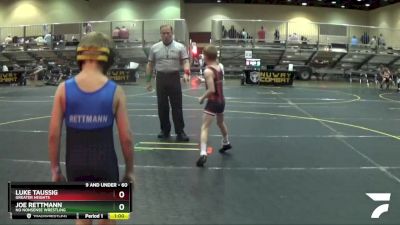 60 lbs Quarterfinal - Luke Taussig, Greater Heights vs Joe Rettmann, No Nonsense Wrestling