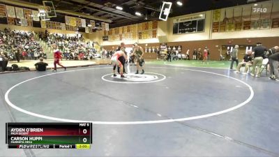 157 lbs Champ. Round 1 - Ayden O`Brien, Palm Desert vs Carson Huppi, Murrieta Mesa