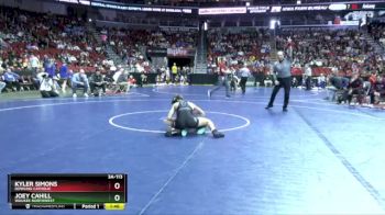 3A-113 lbs Champ. Round 1 - Kyler Simons, Dowling Catholic vs Joey Cahill, Waukee Northwest