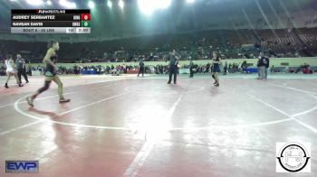 92 lbs 5th Place - Naveah Davis, Owasso vs Audrey Serbantez, Kingfisher YellowJackets
