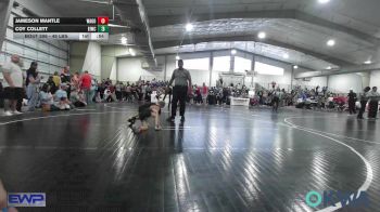 49 lbs Round Of 32 - Jameson Mantle, Wagoner Takedown Club vs Coy Collett, Eufaula Ironheads Wrestling Club
