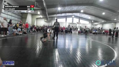 49 lbs Round Of 32 - Jameson Mantle, Wagoner Takedown Club vs Coy Collett, Eufaula Ironheads Wrestling Club