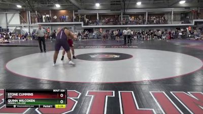 285 lbs Cons. Round 3 - Stone Cummins, Coe vs Quinn Wilcoxen, Cornell College