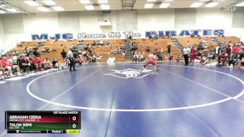 141 lbs Placement Matches (16 Team) - Abraham Cerda, Fresno City College vs Talon Niimi, Sac City